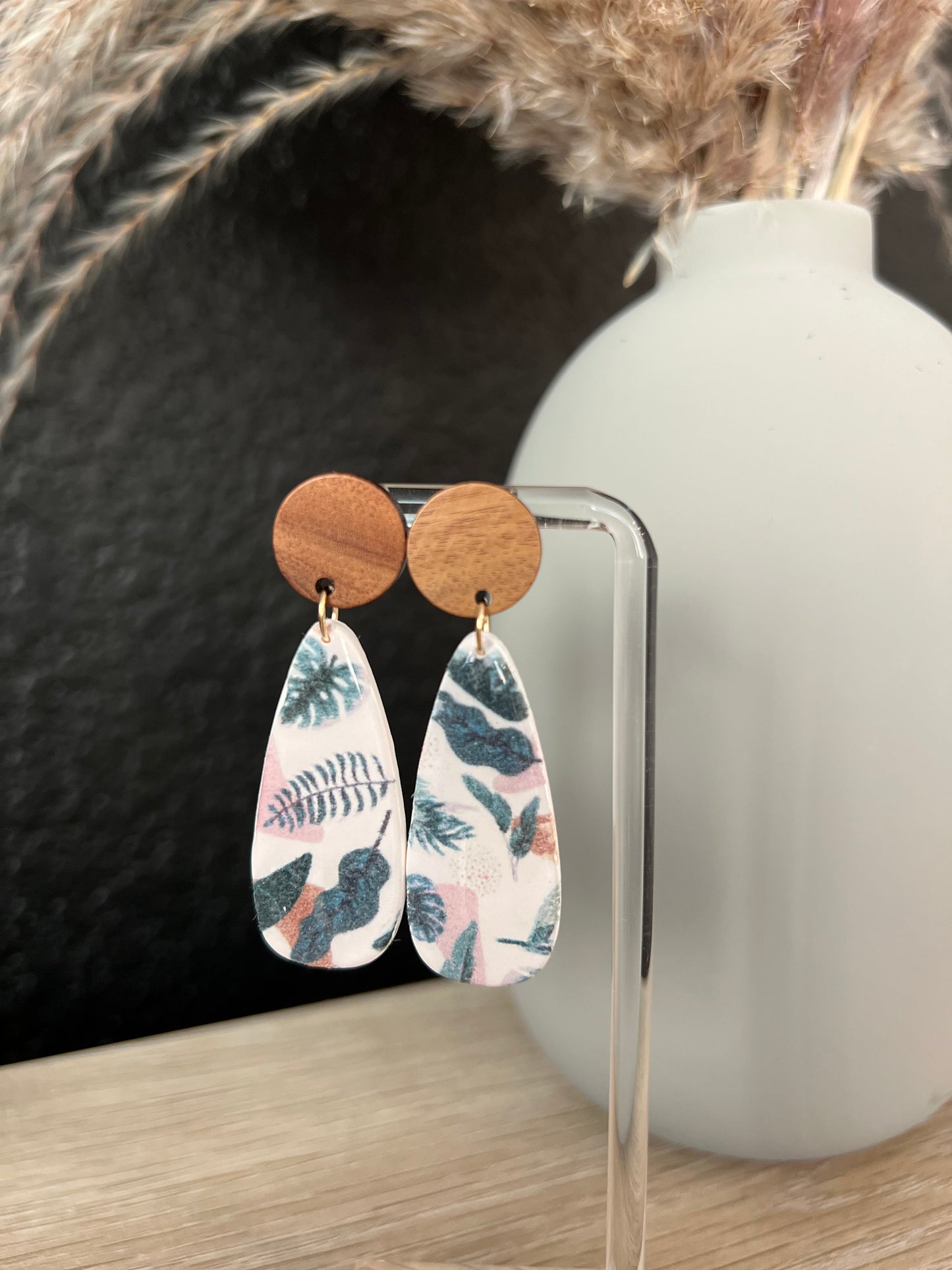 Boho Tropical Fern Dangles